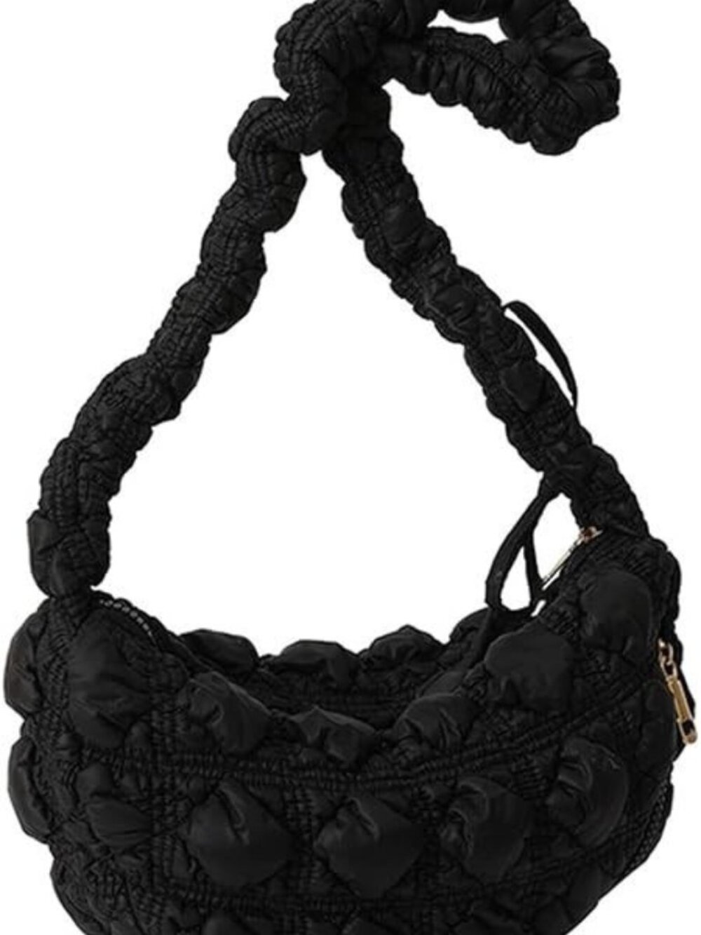 Shoulder Bag for Girl Women Pleated Cloud Armpit Bag Travel Bag Solid Color